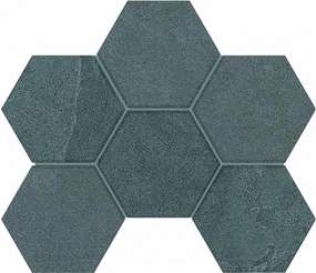 LN03-TE03 Anthracite Hexagon 28.5x25  (285x250)
