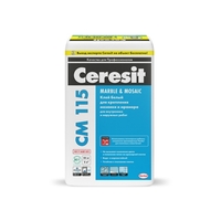 Клей Ceresit СМ 115 для мозаики и мрамора (белый) 25 кг ()