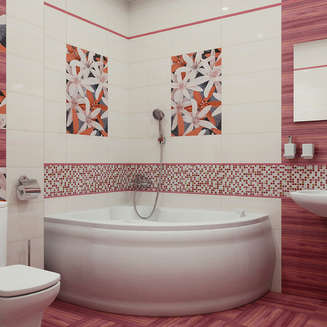 Плитка для ванной Ceramica Classic Роскошная мозаика