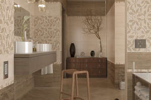 Плитка для ванной Golden Tile Travertine mosaic