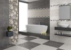 Плитка для ванной Lb-ceramics Fiori Grigio