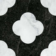 Pin Black White 18.6x18.6 (186x186)