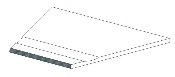 Atlas Concorde Rinascente Grey Bordo Piscina Angolo Dx LASTRA 60x30