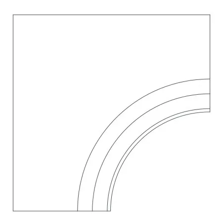 Clay Bordo Curvilineo Svasato Round LASTRA 60x60 (600x600)