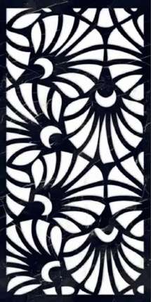 Art Ceramic Mira Black Decore High gloss 60x120