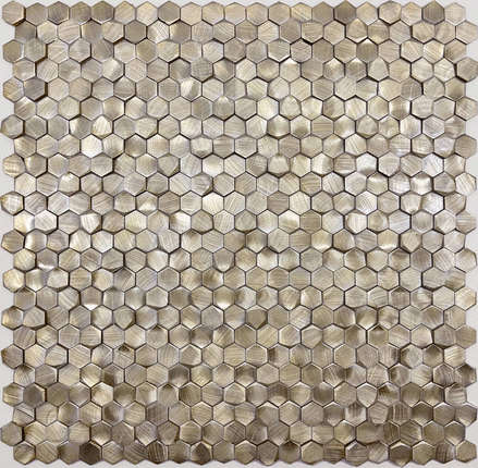 Caramelle Mosaic Alchimia Aluminium 3D Hexagon Gold 8x14x6