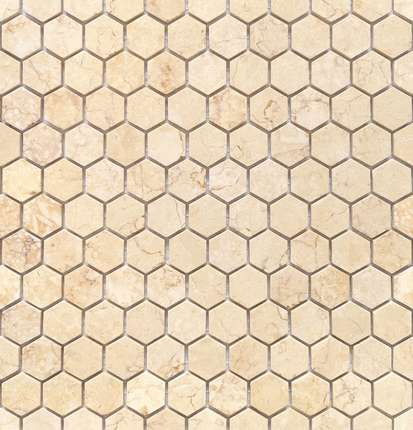 Caramelle Mosaic Pietrine Hexagonal Botticino MAT hex 18x30x6