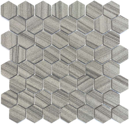 Caramelle Mosaic Pietrine Hexagonal Marmara grey POL hex 23x40x6