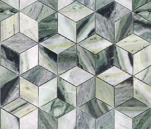 Caramelle Mosaic Pietrine Onice Verde oliva POL diamond 96x55x7