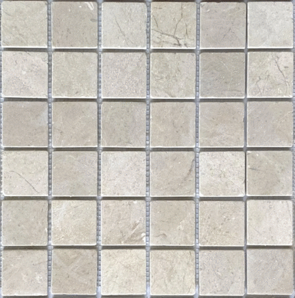 Caramelle Mosaic Pietrine Crema Marfil MAT 48x48x6 30.5x30.5