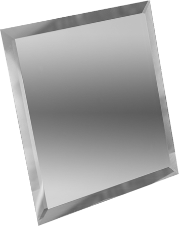 Квадратная зеркальная серебряная плитка с фацетом КЗС1-15 15х15 (150x150)