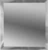 Квадратная серебряная  с фацетом 10 мм КЗС1-10 (100x100)