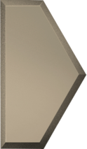 Бронзовая матовая Полусота с фацетом 10 мм (125x216)