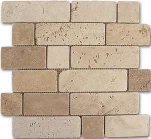 Mosaico Travertino Brick (305x305)