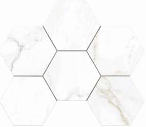 ID01 White  Hexagon 28.5x25 Неполированная (285x250)