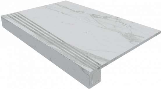 Комплект MN01 White 120x33 неполированная прямоугол. бортик + Подступенок 14.5x120 (1200x330)