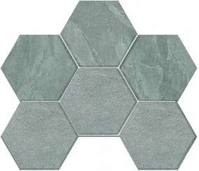 LN02-TE02 Grey Hexagon 28.5x25 неполированная (285x250)