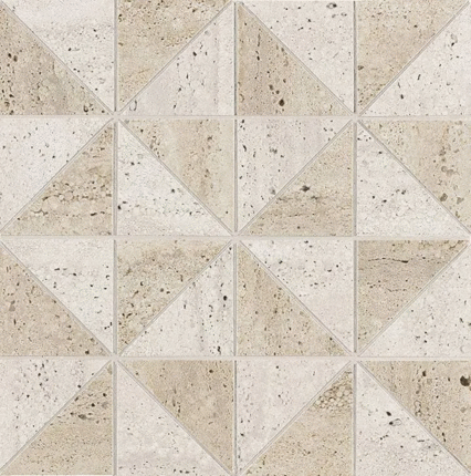 FAP Ceramiche Materia Classica Beige Bianco Icon B Mosaico 30x30