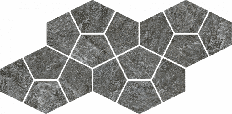 Italon Magma Graphite Mosaico Prism 41.3x20.5