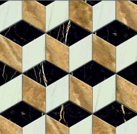 Jet Mosaic By Estima Marble Cube CEM02