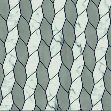 Jet Mosaic By Estima Marble Stone Leaves STL-DS