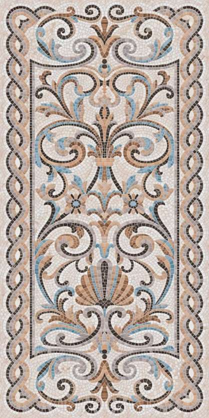Мозаика беж декорированный лаппатированный 119.5x238.5 (1195x2385)