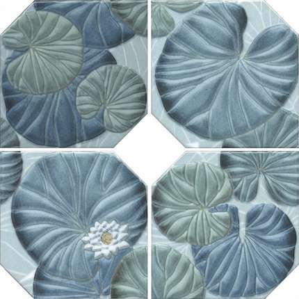 Kerama Marazzi Монсури Dec. Голубой цветок 30х30