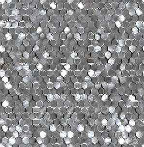 Aluminium 3D Hexagon Metal 30,4x30.7 (307x304)