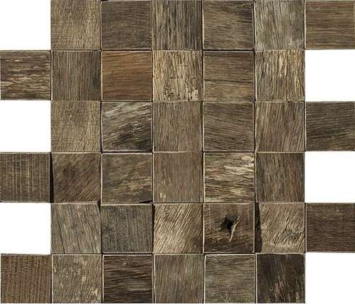 L Antic Colonial Weft Wood Square Antique