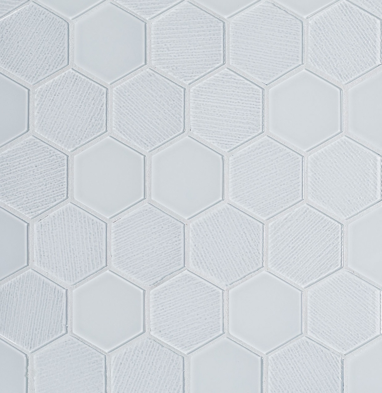 Мозаика Hexagon White Glossy