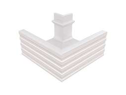 Переливной лоток керамический наружный угол White (255x255)