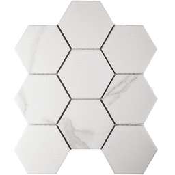 Hexagon big Carrara Matt (256x295)