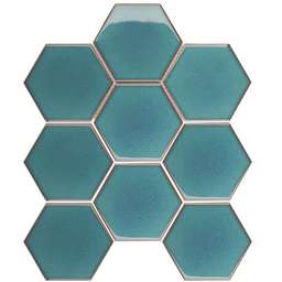 Hexagon big Green Glossy (256x295)