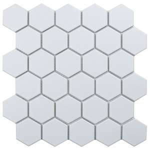 Hexagon small White Glossy (278x265)