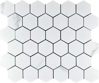Velsaa Calacata Lite Mosaic   Hexagone -6