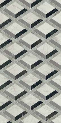 Versace Tarsia Lozenge Nero Deco Lux 3D Rett. 60x120