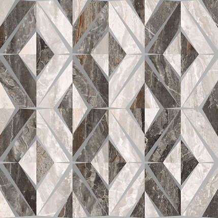 Vitra Bergamo Геометрический Микс Теплая Гамма Лаппато R9 Ректификат