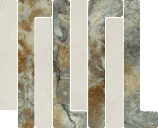 Vives Tandem Mosaico Trellick Tassili Blanco 30x24.2