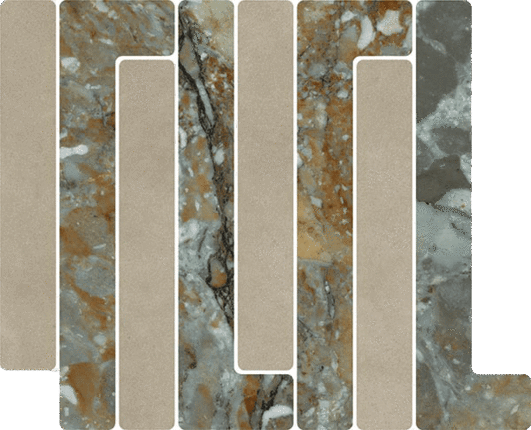 Vives Tandem Mosaico Trellick Tassili Beige 30x24.2