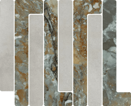Vives Tandem Mosaico Trellick Tassili Ceniza 30x24.2