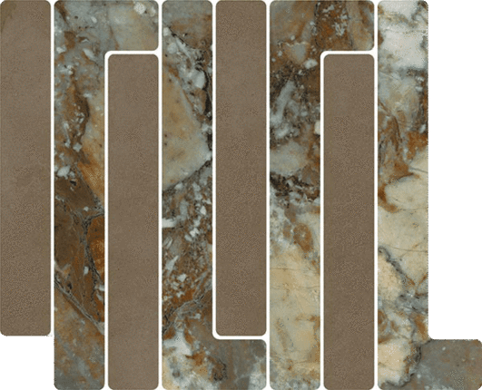 Vives Tandem Mosaico Trellick Tassili Mokka 30x24.2