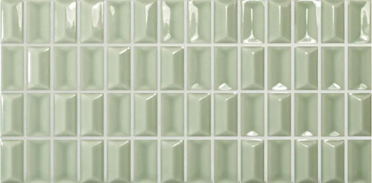 Wow 3D Bars Diamond Jade Gloss 12.5x25