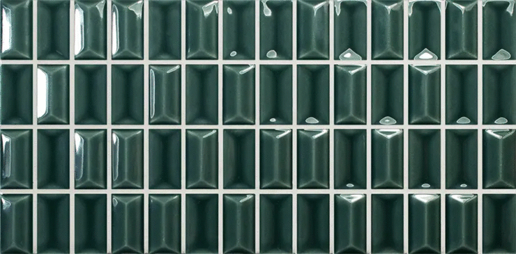 Wow 3D Bars Diamond Emerald Gloss 12.5x25