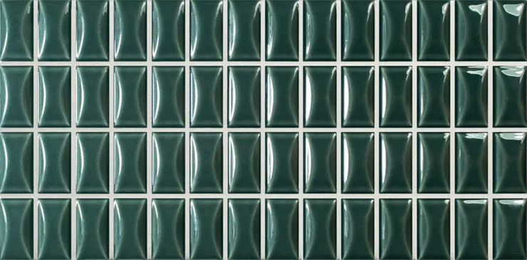 Wow 3D Bars Bevel Emerald Gloss 12.5x25