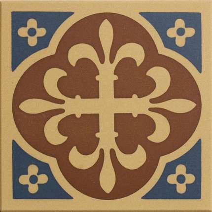 Winckelmans Метлахская плитка Enc 05 Cognac (Red D.Blue) 10x10