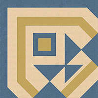 Winckelmans Метлахская плитка Enc 21a Ivory (D.Blue D.Yellow) 10x10