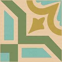 Winckelmans Метлахская плитка Enc 22 Ivory (Green L.Blue D.Yellow) 10x10