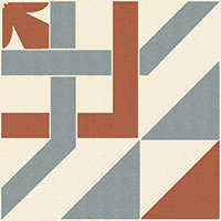 Winckelmans Метлахская плитка Enc 23 White (Grey Red) 10x10