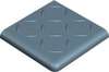Antislip Double Round Edge 2Br Relief Blue Beu 10x10 (100x100)