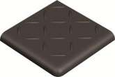 Winckelmans Метлахская плитка Antislip Double Round Edge 2Br Relief Charcoal Ant 10x10
